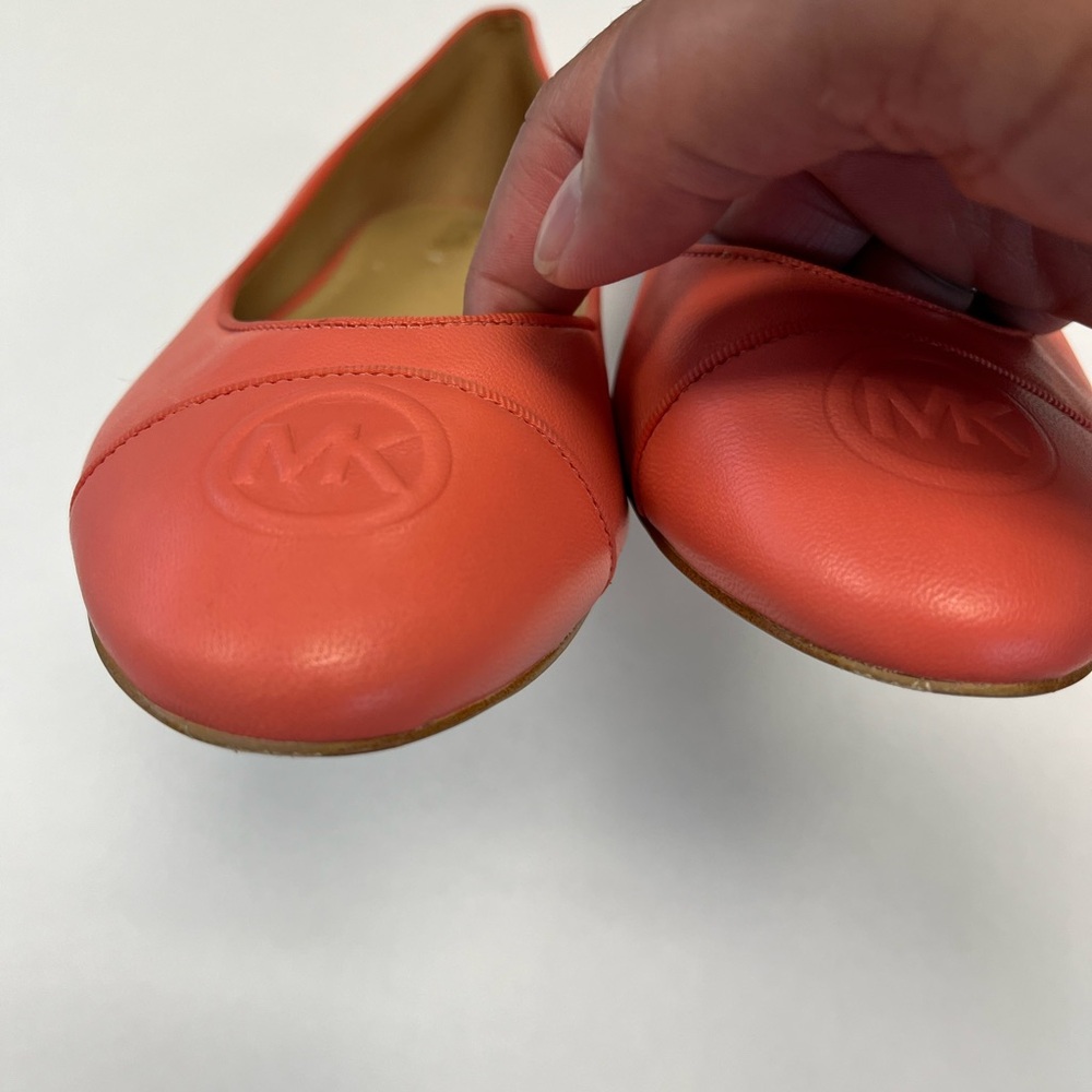 Michael Kors Orange Dylyn MK Logo Ballet Flats Sz. 10 - Picture 6 of 7